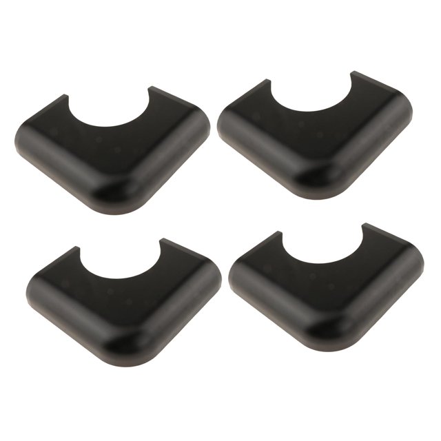 4 piezas de esquinas para mesa de billar, piezas de esquina para mesa de billar, fácil instalación y desgaste Negro