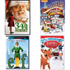 Christmas Holiday Movies DVD 4 Pack Assorted Bundle: Miracle on 34th Street, Paw Patrol: Pups Save Christmas, Elf, Rudolph the Red-Nosed Reindeer