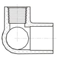 thumbnail image 2 of Lesso America 414-130, Plumbing, PVC Pipe Fitting,Side Outlet Ell, SCH40, 1×1×1/2", 2 of 3