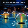 thumbnail image 3 of Postlucky 2-Pack 5.9" Solar Floating Globe Lights, IP66 Waterproof, Crystal Clear, Warm White Flickering Candle Lights for Pool Garden Backyard, 3 of 8