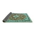 thumbnail image 2 of Ahgly Company Indoor Rectangle Medallion Turquoise Blue Traditional Area Rugs, 8' x 10', 2 of 4