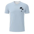 thumbnail image 4 of WAYUTE T Shirts for Man Short Sleeve Crew Neck Hawaii Graphic Tee Breathable Soft Blend Top for Beach Fashion Daily Wear Summer Outdoor T-Shirts, 4 of 4