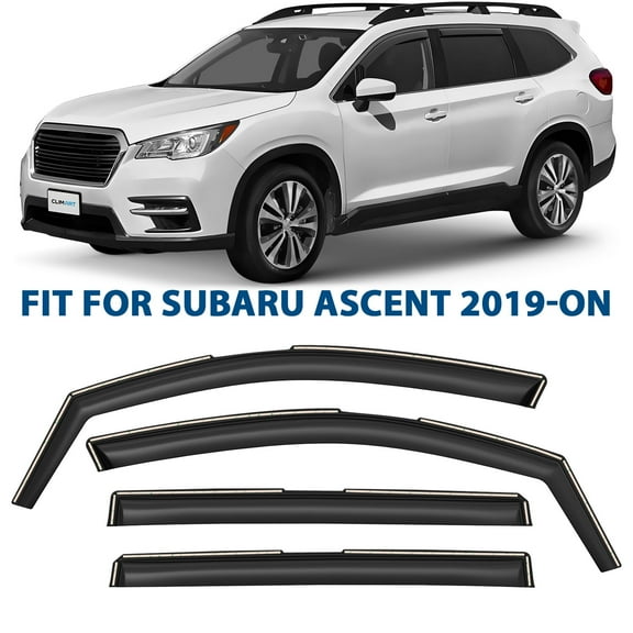 CLIM ART in-Channel Incredibly Durable Rain Guards for Subaru Ascent 2019-2026, Original Window Deflectors, Vent Window Visors, Vent Deflector, 4 pcs. - 619414