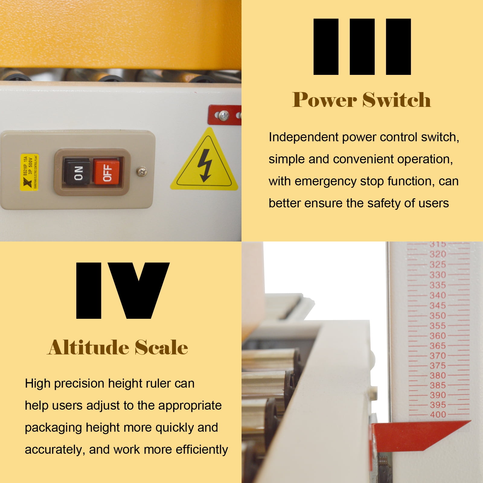 Box Sealing Machine Full Automatic Adhesive Tape Left-Right Drive Commericial 110V