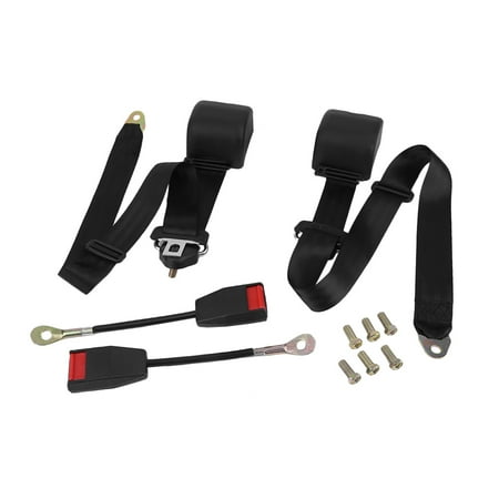 3 Point Retractable Car Seat Lap Belt Kit Auto Cars Safety Belt Seatbelts