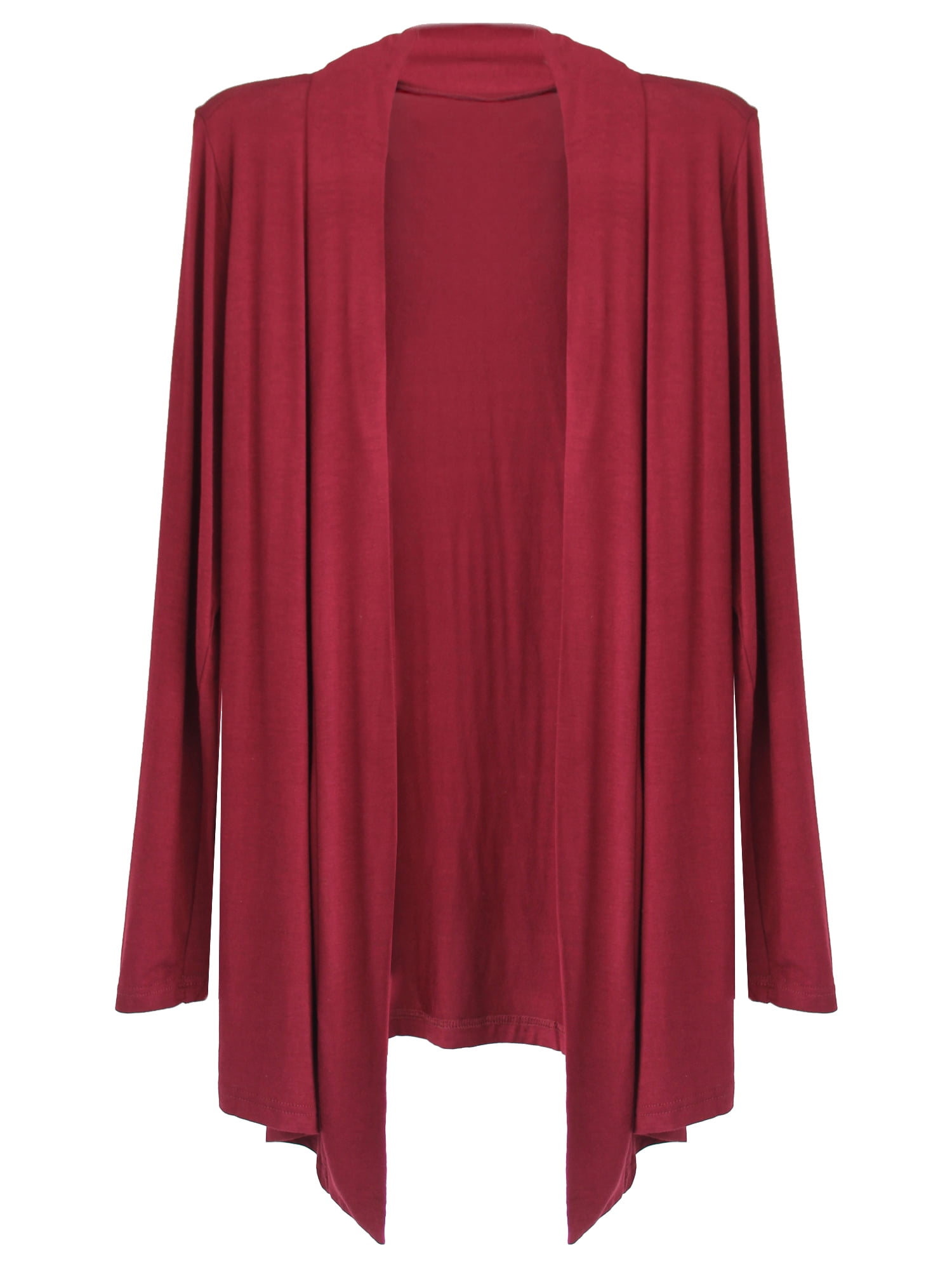 Burgundy Lightweight Womens Open Front Draped Cardigan Size Small ...