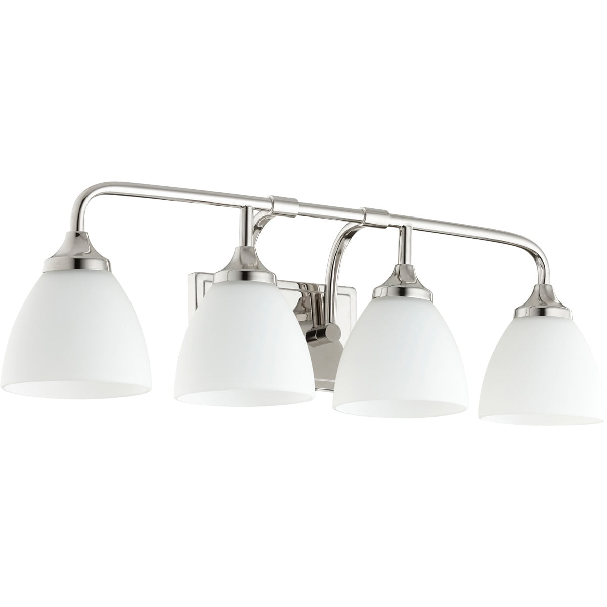 Bathroom Vanity 4 Light With Polished Nickel Finish Medium Base Bulbs