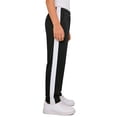 thumbnail image 2 of Haitryli Boys Girls Drawstring Sweatpants Contrasting Stripe Jogger Pants High Waisted Athletic Baggy Trousers Black White XL, 2 of 7