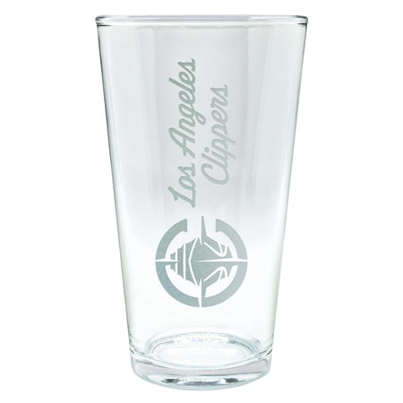 LA Clippers Etched 16oz. Vertical Rally Cry Pint Glass
