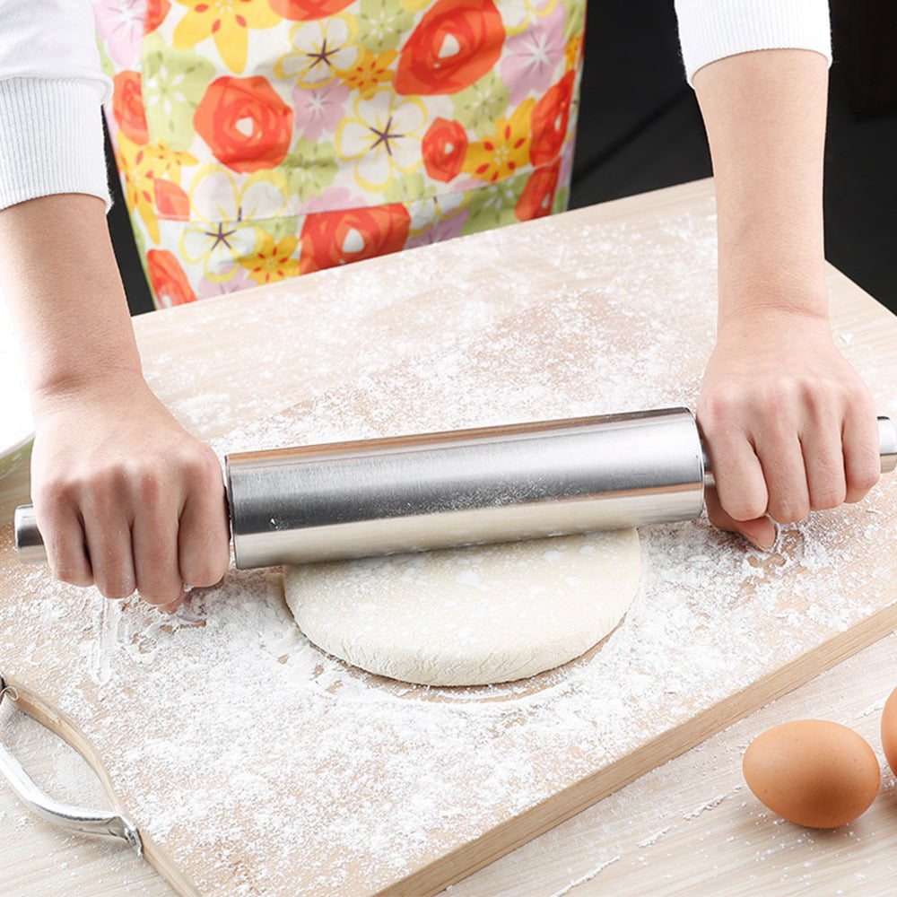 Rolling Pin Pastry Mat Set， Large Long Silicone Nonstick Rolling Pin 16.9， Thick Large Nonslip Silicone Pastry Mat Dough Mat 20 X 16 for Baking and Rolling Dough 