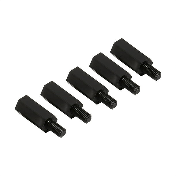 Espaciador Macho-hembra, 100 Piezas M3 Tuerca De Tornillo De Cabeza Redonda Hexagonal De Nailon Con 6 Mm, 8 Mm, 10 Mm, 12 Mm De Longitud Para Espaciador, 5,6 Mm De Ancho