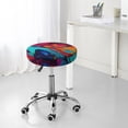 thumbnail image 7 of Lsque Colorful Abstract Swirls Pattern Round Bar chair cushion covers Velvet Fabric Premium Comfort Protects from Scratches and Stains for 14-17 Inch Chair-14 inch, 7 of 7