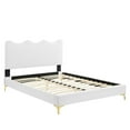 thumbnail image 3 of Modway Current Performance Velvet Full Platform Bed in White, 3 of 11