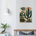 thumbnail image 4 of PRATYUS  Framed Canvas Wall Art Desert Oasis Mexican Cacti and Succulents Vintage Illustration Relax/Calm Warm Artwork, 4 of 5