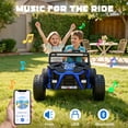 thumbnail image 5 of iYofe 36V Electric Ride on Car for Big Kids, 2 Seater Powered Ride on Vehicle for Boys Girls Ages 6+, Kids Electric car with Bluetooth, Music, Rear Wheel Spring Suspension, Blue, 5 of 10