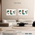 thumbnail image 4 of Elephant Stock Emerald And Amber Shapes Wall Art - Horizontal Canvas Wall Art - Living Room Wall Decor - Abstract Canvas - Green And Gray Decor - 48" x 32", 4 of 8