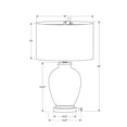 thumbnail image 4 of Lighting, 26"H, Table Lamp, Ivory / Cream Shade, Cream Ceramic, Transitional, 4 of 8