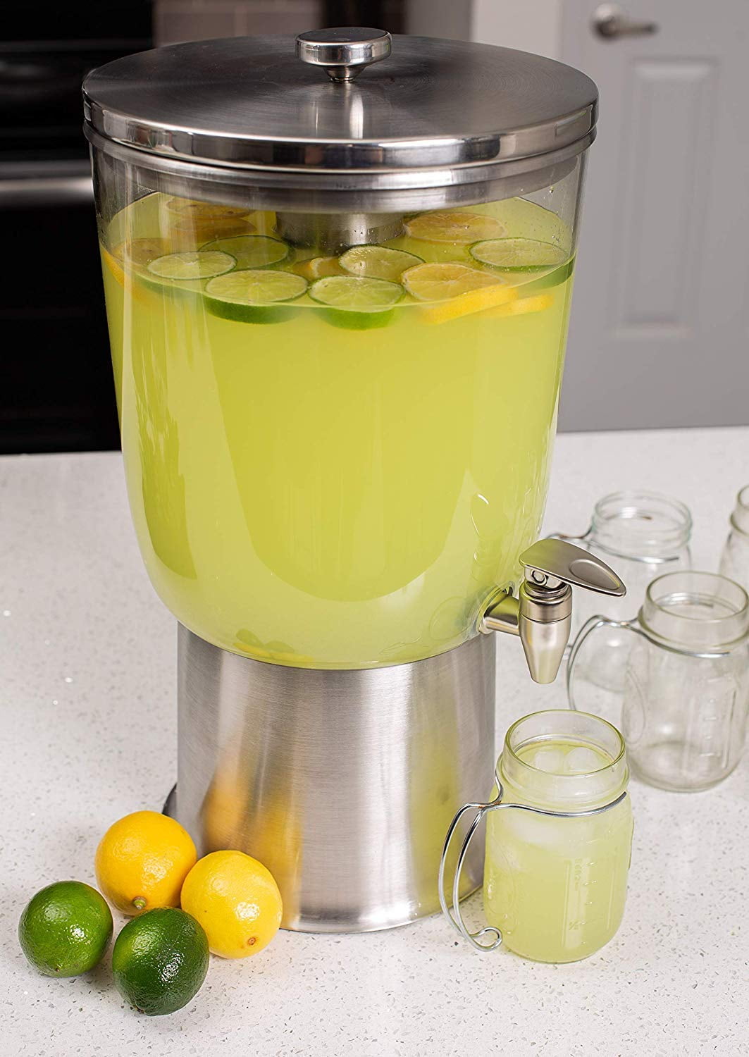 BirdRock Home Stainless Steel Beverage Dispenser with Ice