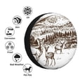 thumbnail image 4 of Naloa Woodland Forest With Deers PVC Leather Spare Tire Wheel Cover Spare Tire Cover, for Car Truck SUV Camper Trailer Universal Fit(14-17in)-17 inch, 4 of 6