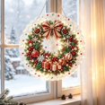 thumbnail image 5 of Christmas Wreath Diamond Art Kit, Pearl Diamond Painting DIY Window Pendant Ornament, 7.9 in Green, 5 of 5