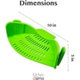 thumbnail image 3 of Snap N' Strain - Silicone Pasta Strainer Clip-On for Pots and Pans - Heat Resistant Colander for Vegetables and Noodles - Kitchen Gadgets for Cooking - Space-Saving Design - Gray, 3 of 12