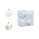thumbnail image 2 of Adornos navideños, 4 bolas navideñas flocadas, juego de decoración navideña. Varios estilos de adornos para árboles de Navidad que también se pueden usar para otras fiestas., 2 of 5