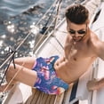 thumbnail image 2 of luoweisi Men's Beach Shorts Quick Dry Swim Trunks with Mesh Lining Colorful Jellyfish S, 2 of 5