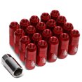 thumbnail image 1 of J2 Engineering LN-T7-007-15-RD J2 Engineering 7075 -T6 Forged Aluminum M12X1.5 20Pcs 50mm Height Close -End Lug Nut Set w / Socket Adapter (Red), 1 of 6