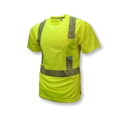 Radians Unisex Adult Hi-vis T-shirt Industrial Safety Short Sleeve, HI-VIS GREEN