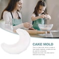 thumbnail image 4 of 1Pc Moon Shape Mousse Cake Mold Silicone Dessert Baking Mold Pan (White), 4 of 8