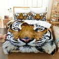 thumbnail image 3 of 3D print Cartoon Quilt cover sheet four-piece quilt cover tiger print three-piece comforter bedding sets, 3 of 6