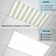 thumbnail image 3 of 3 Pack Sage Green White Striped Fluorescent Light Covers for Ceiling Lights Gradient Geometric Magnetic Ceiling Light Covers Overhead Light Filters for Office Classroom Home, 3 of 9