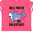 thumbnail image 4 of Inktastic Will You Be My Valentine with Cute Shark and Hearts Boys or Girls Toddler T-Shirt, 4 of 5