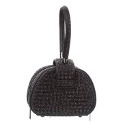 Self-Portrait Rhinestone Top Handle Micro Bag, Black