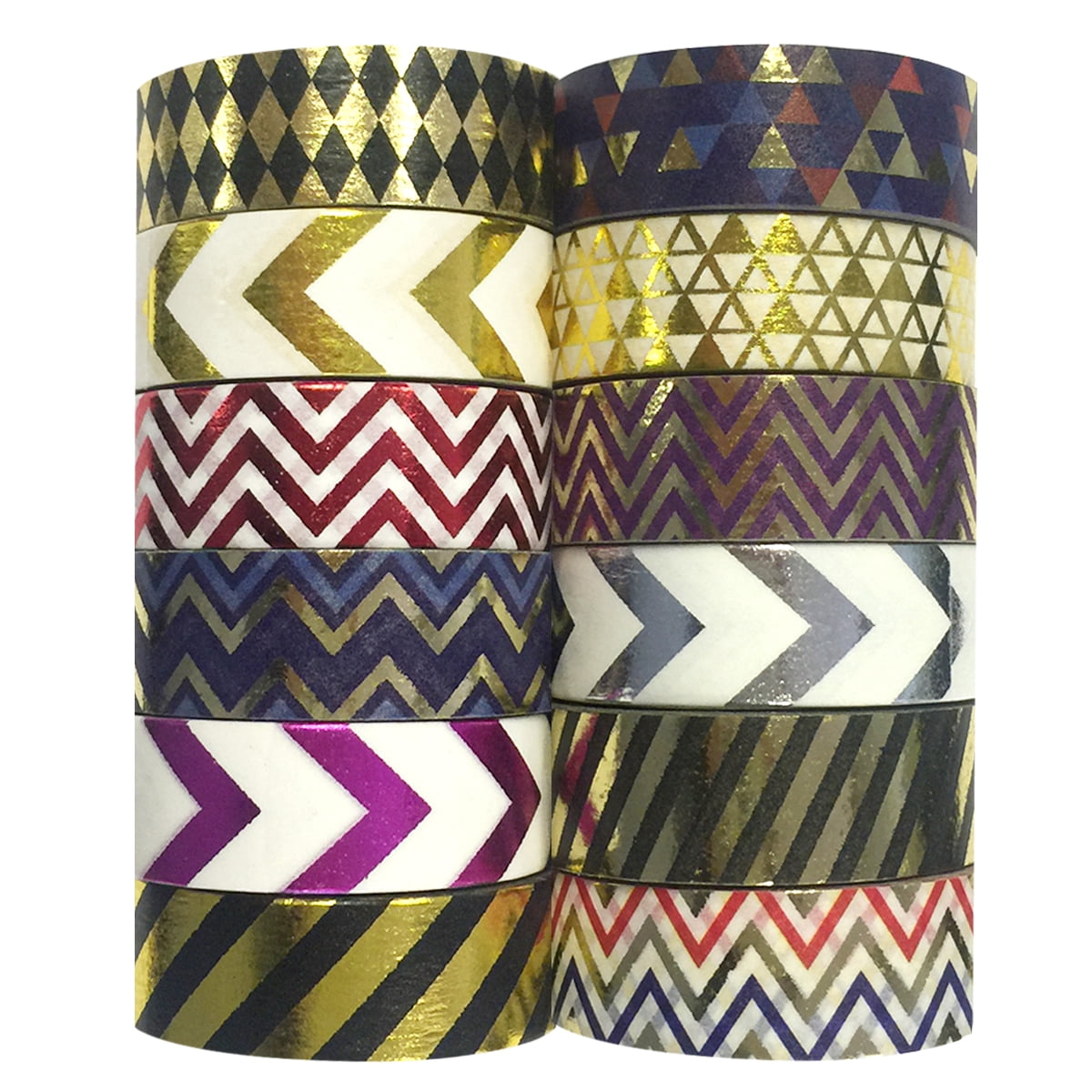 Wrapables® Washi Tapes Decorative Masking Tapes, Set of 12, ADSET67