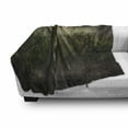 thumbnail image 3 of Fantasy World Soft Flannel Fleece Blanket, Death King Leading Against Demons and Ghosts Revenge Illustration Print, Cozy Plush for Indoor and Outdoor Use, 50" x 60", Green and Brown, by Ambesonne, 3 of 6