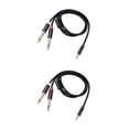 thumbnail image 1 of Methold Cable de audio Doble enchufe chapado en oro Diseño conveniente Cable adaptador Carcasa de aleación de aluminio Fuerte resistencia a la Type2 NO2, 1 of 5