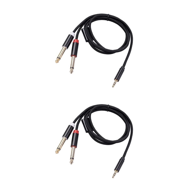 Methold Cable de audio Doble enchufe chapado en oro Diseño conveniente Cable adaptador Carcasa de aleación de aluminio Fuerte resistencia a la Type2 NO2