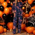 thumbnail image 2 of Edvintorg Womens Pajamas Halloween Printed Crew Neck Long Sleeve Top and Pant Casual Comfy Pajama Set Plus Size Womens Fashion Multicolor S, 2 of 5