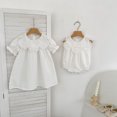 thumbnail image 5 of SUYIDA Girls Summer Flutter Sleeve Dress, Casual Party Outfit A Line Knee Length, Twirl Playful Daily Wear for Kids, 5 of 6
