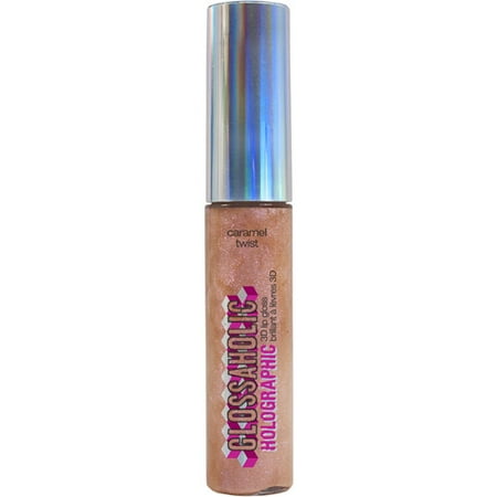 Hard Candy Glossaholic Holographic 3D Lip Gloss, Caramel Twist, 1.1 oz