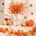thumbnail image 4 of Fall Decor, Fall Leaves Stems, 8'' Fall Floral Stems, Autumn Decorations for Home Vases Table Fall Floral Arrangements Thanksgiving Halloween Decor, 4 of 5