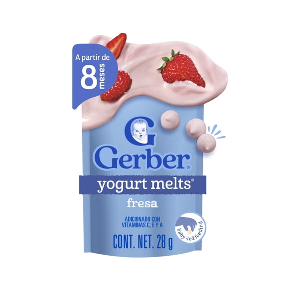 Melts Gerber Melts de Yogurt de Fresa en Bolsa 28 gr