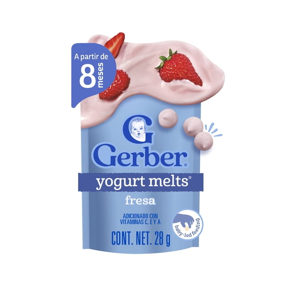 Melts Gerber Melts de Yogurt de Fresa en Bolsa 28 gr