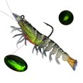 thumbnail image 1 of Luminous shrimp Bait Lure Artificial Soft Hook Prawn Bait Fluorescent 1pcs M9I, 1 of 8