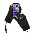 thumbnail image 1 of Guantes calefactores USB para exteriores, guantes cálidos con forro polar para hombres y mujeres, guantes calefactores con pantalla táctil y carga completa, 1 of 4