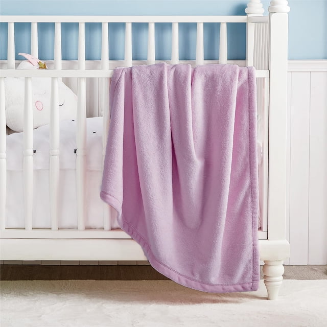 Manta de forro polar para niñas y niños, color lila, 110 x 140 cm