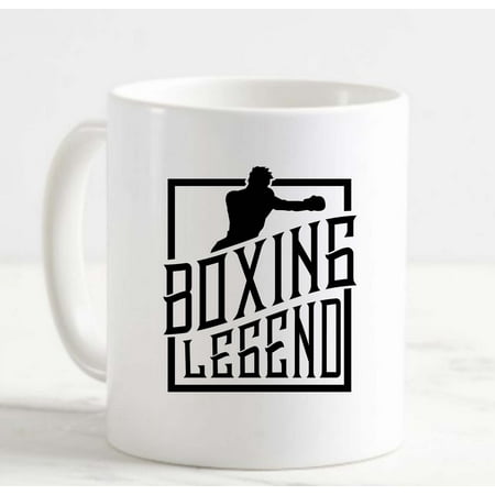 

Coffee Mug Boxing Legend Fancy Square Strength Ring White Cup Funny Gifts for work office him her