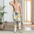 thumbnail image 2 of Sikiie Golden Glitter Butterflies Mens Pajama Pants Sleep & Lounge Pants, PJ Bottoms With elastic waistb and Pockets Large, 2 of 6