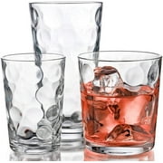 Glassware, Set of 18, 6 Tumblers (17 oz.), 6 Rock Glass (13 oz.), 6 Juice Glass (7 oz.)